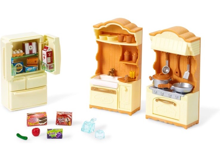 Sylvanian Families 5341 Landhaus Küche mit Kühlschrank - Puppenhaus Einrichtung
