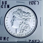 1887 BU GEM MORGAN SILVER DOLLAR UNC MS+++ U.S. MINT RARE COIN 7553