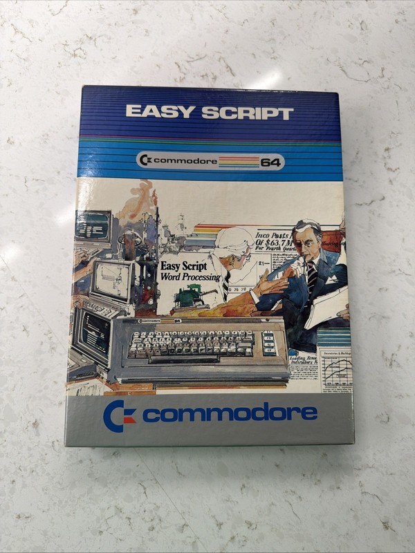 Vintage Commodore 64 - C64 -  Easy Script - Boxed, Manual, Floppy Disks
