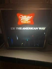 Vintage 1985 Miller Beer Bouncing Ball Motion Sign Made The American Way