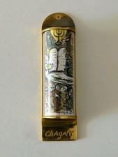 Moses receiving the ten commandments - Chagall mezuzah by Menachem Berman 1987