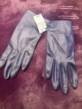 NWT Vintage 1950s Van Raalte Navy Blue Nylon Dress Gloves Size 6.5 NOS USA
