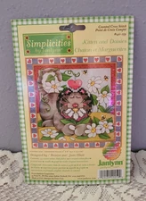 NIP Janlynn Simplicities Counted Cross Stitch Kit  Kittens and Daisies #140-259