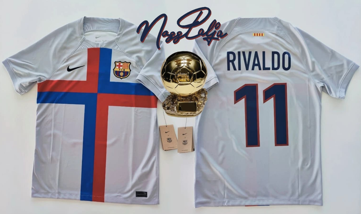 FC Barcelona Rivaldo 2022/23 x 1999/00 Official Nike Barça Away