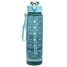 750-900ML Large Capacity Sports Water Bottle Leak Proof Colorful Plastic Cup Dri