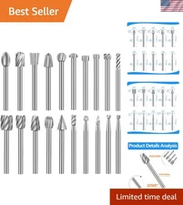 20-Piece HSS Wood Engraving Router Bit Set - Precision and Durability
