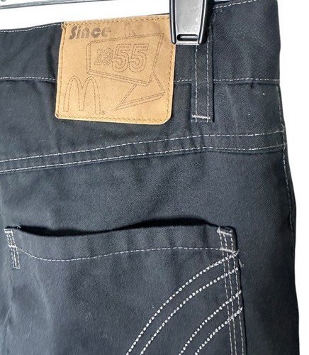 McDonalds Timeless Elements Pants Womens Size 0-33 Black Cuffed Employee Uniform - Picture 5 of 6