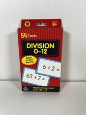 Carson-Dellosa 0769677231 54 Cards Division 0 to 12 Flash Cards - Assorted New