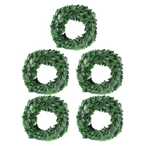  5-częściowy zestaw sztucznych przęseł z zielonymi liśćmi: sztuczne 7,5 m długości - Zdjęcie 12 z 12