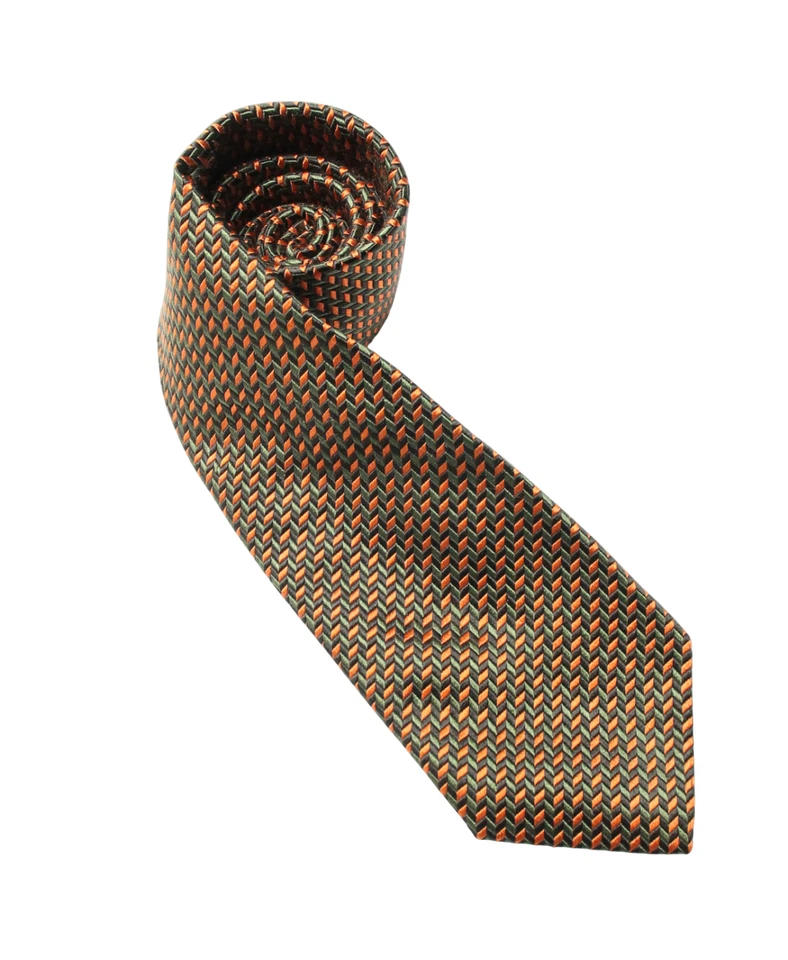 Corbata ASCOT para hombre talla única 100 % seda puntiaguda clásica estampada multicolor Foto 2 de 4