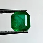 2.34ct Natural Emerald octagon cut rich green perfect cut Zambian mine