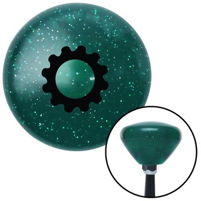 Black Solid Gear Green Retro Metal Flake Shift Knob w/ M16x1.5 Insert Shifter