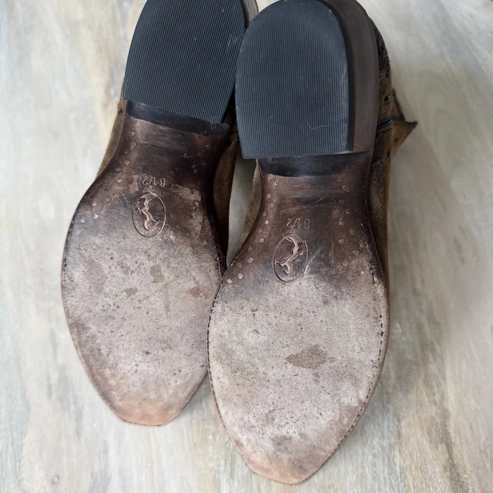Botas Semental Niño Envejecido Caimán Zorro De Colección Gamuza Punta de Ala Tacón de Vaquera Foto 4 de 4