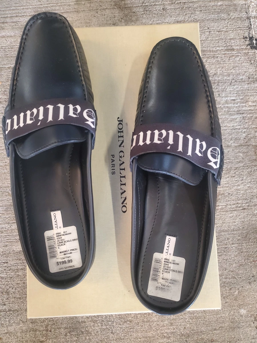 ジョンガリアーノ　ミュール John Galliano Black Casual Shoes for Men with Upper Leather for