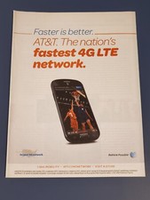 SAMSUNG GALAXY ANDROID AT&T Ad 2013 8" X 10" Rare Vintage Phone 5g Photo
