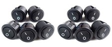 10 Pcs Black Rocker Switches 12 Volt On/Off Toggle Car Audio and Power Fog Light