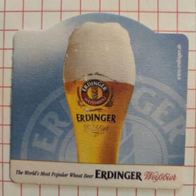Schöner Bierdeckel - Erdinger Weißbier, Erding Bayern - Top-Zustand    U1