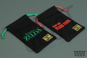 Decorated Lined Drawstring Bag for Game & Watch Handheld