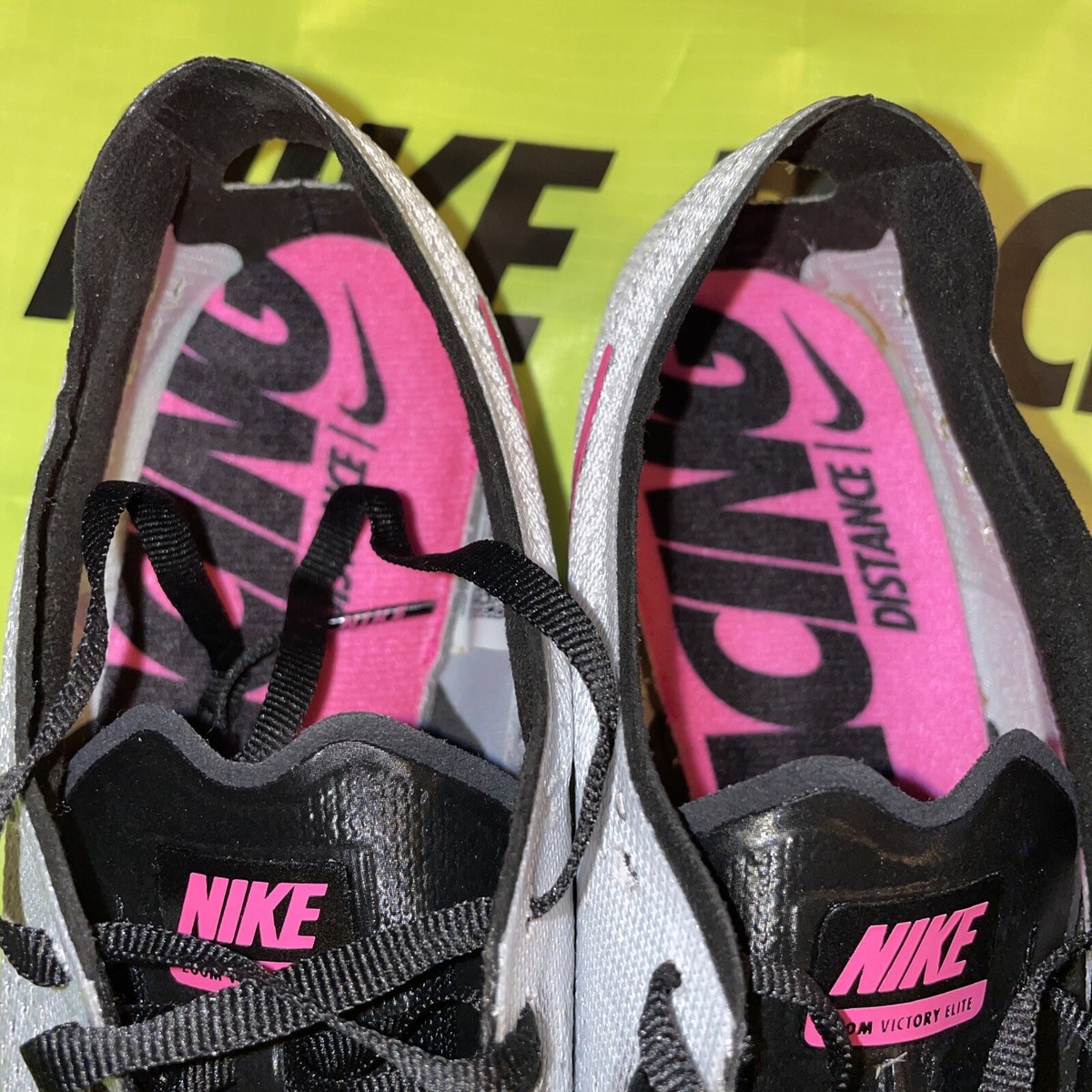 Nike Zoom‎ Victory Elite 2 Track Cleats 835998-002 Grey Pink Black Size 12.5 Nike Zoom Victory Elite 2 Track Spikes Gray Pink Black  main image 3