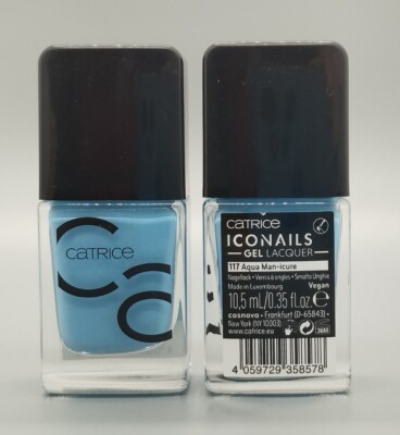 2x Catrice: ICONails GEL Lacquer/Nagellack - 117 Aqua Man-icure - 2x 10,5 ml