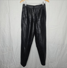 Firenze Vintage Womens High Wasted Genuine Leather Pants. Size 6