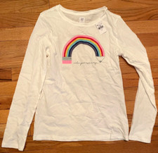 GAP KIDS Girls Make your own magic rainbow Top Size XXL 14 16 NWT