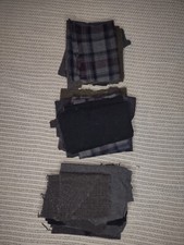 Felted Fulled Wool Dark/Grey/Charcoal Lot 3 Lbs for Rug Hooking Stash Building 