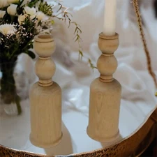 1- 8.5" Wood Candlestick Holder Unity Candlestick Holder Wedding Candlestick 