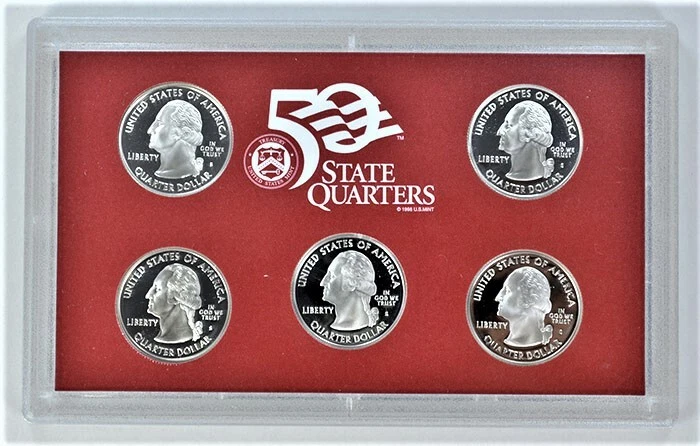 2008 S US Mint Quarters Silver Proof Set # 327 V3 - Image 2 of 2