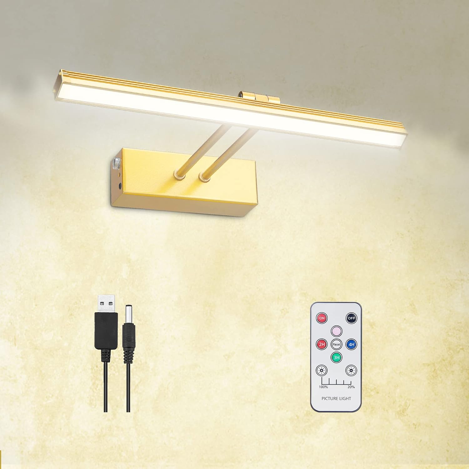 Wierelss Picture Light, 13Inch Picture Light Battery Operated,Remote Control Pai