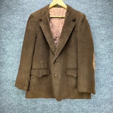 Vtg Pioneer Wear Sport Coat Mens 42 Brown Corduroy Western Jacket Elbow Patch