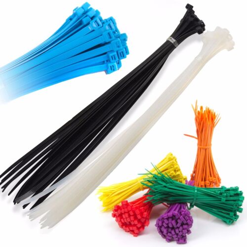 Small/Large Short/Long UK BLUE STRONG QUALITY NYLON CABLE TIES ZIP WRAPS 
