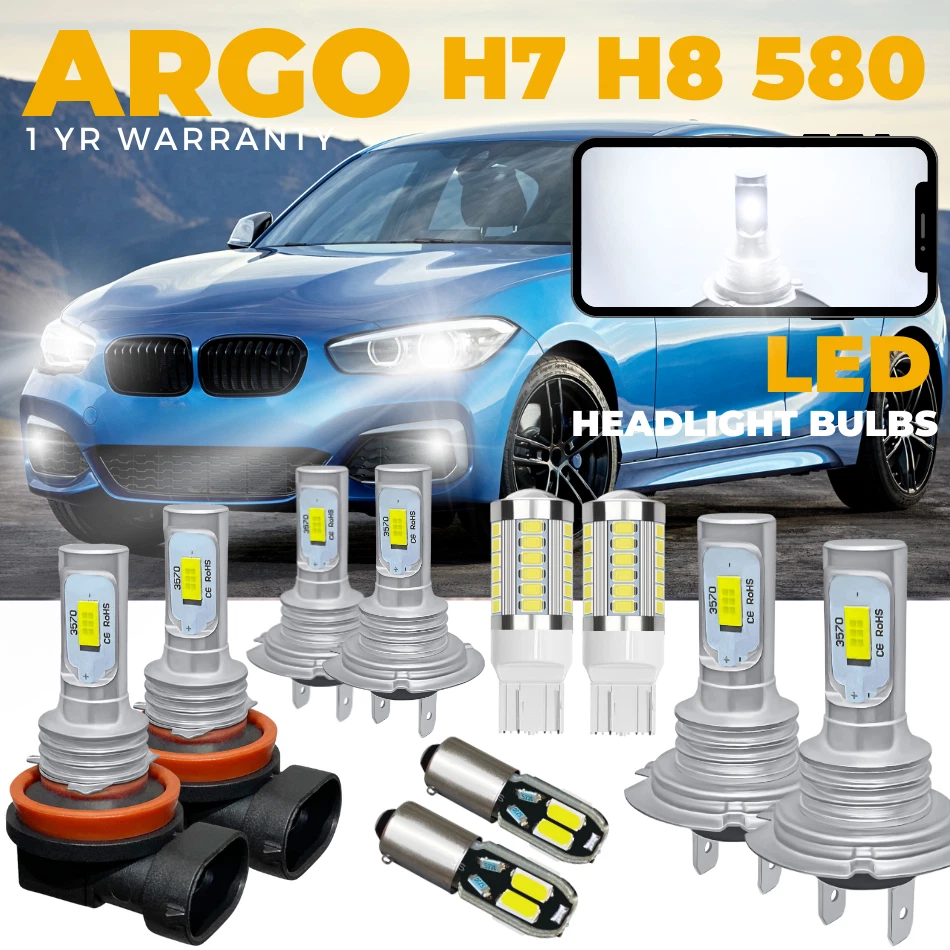 Bmw 1 Series Led Headlight DRL F20 F21 Xenon White 6000k Fog Side Light Bulbs