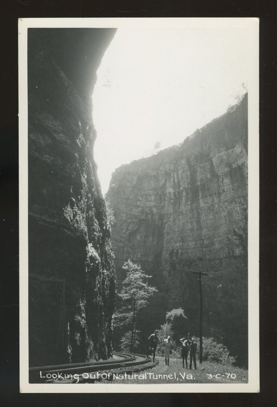 Railroad tracks, Allegheny Mountains Natural Tunnel near Duffield VA. # 6  RPPC