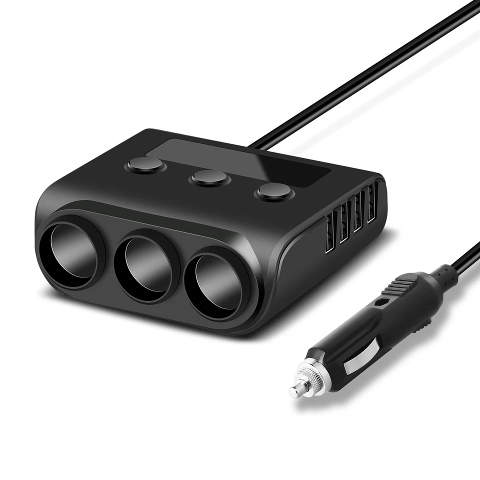 Auto KfZ Adapter 3 Fach Zigarettenanzünder Verteiler mit 4 USB 12V 24V Steckdose - Bild 3 von 4