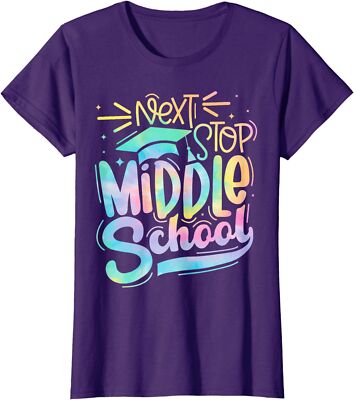 Next Stop Middle School Graduation Last Day Of School Ladies' Crewneck T-Shirt