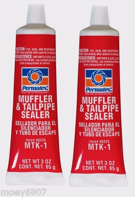 2 New PERMATEX 80335 MUFFLER & TAILPIPE EXHAUST SEALER for Holes & Leaks 3 oz