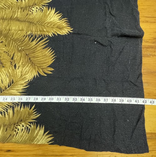 Tropical Scarf Swim Waist Wrap Womens Large Palms 42x60" Soft Long Knit w Fringe - Picture 6 of 6