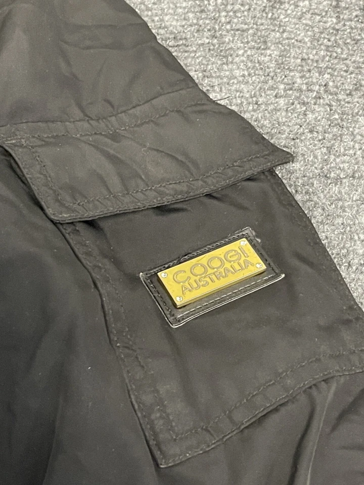 COOGI Jacket Womens Large Hooded Faux Fur Coat Black Long Sleeve N292 - Image 3 of 4