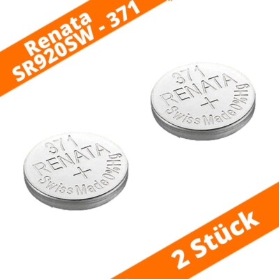 x Renata 371 SR69 SR920SW AG6 1,55 V Silberoxid Knopfzelle Uhrenbatterie 