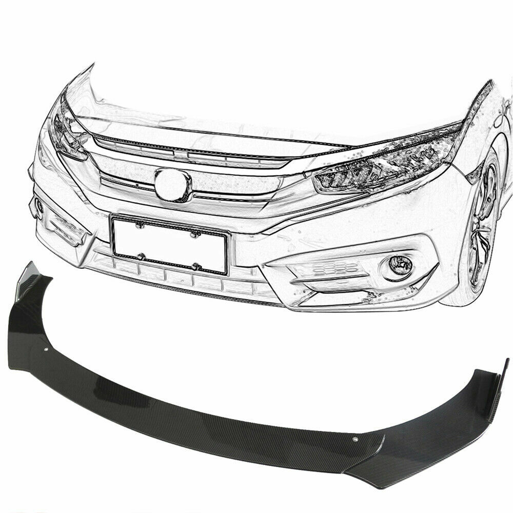 Carbon Paint Front Spoiler Front Splitter Fits for Mitsubishi ASX Flaps Diffuse