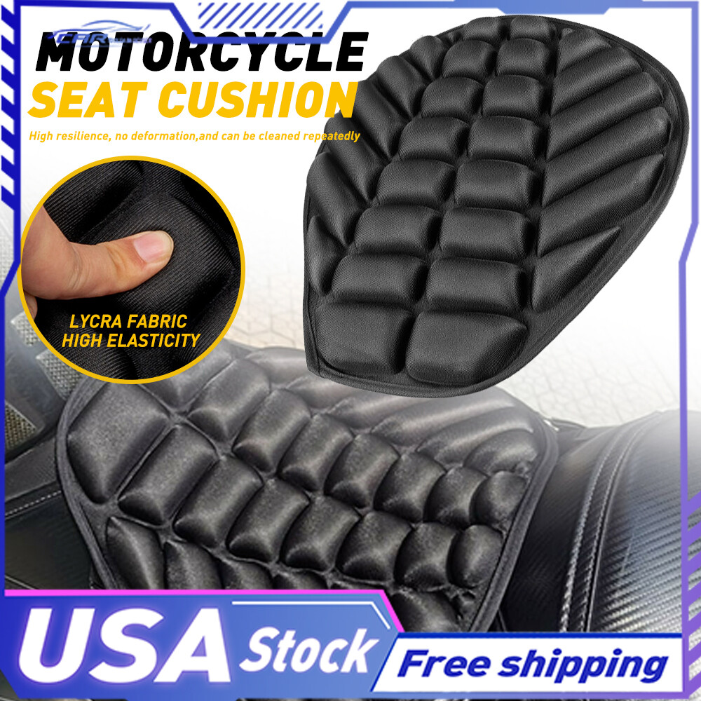 Motorcycle Seat Cover Cushion 3D Comfort Gel Shockproof Pad Mat Lycra Universal