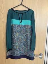 Zara Satin Long Sleeved Dress Size Small