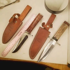 CFK Cutlery Company Handmade Knives Leather Sheaths Included NICE!