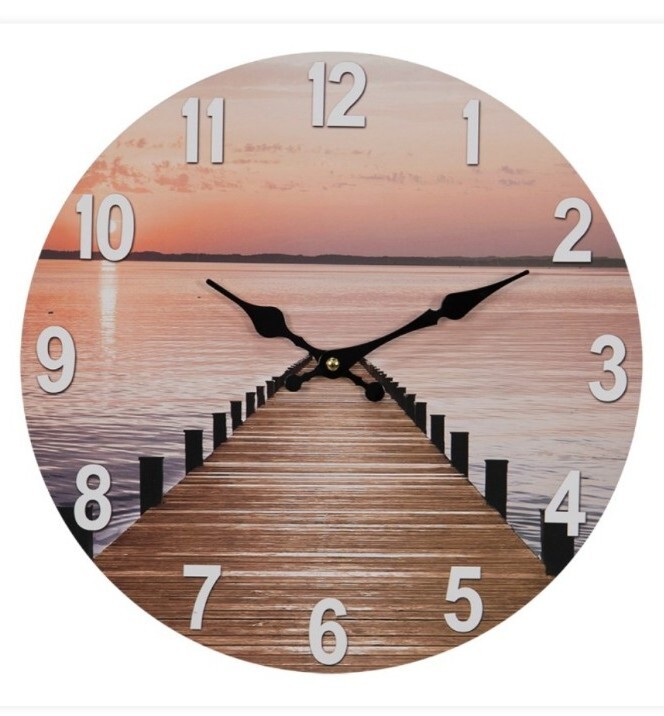 Horloge murale silencieuse 34 cm en finition mate pour bureau épuré