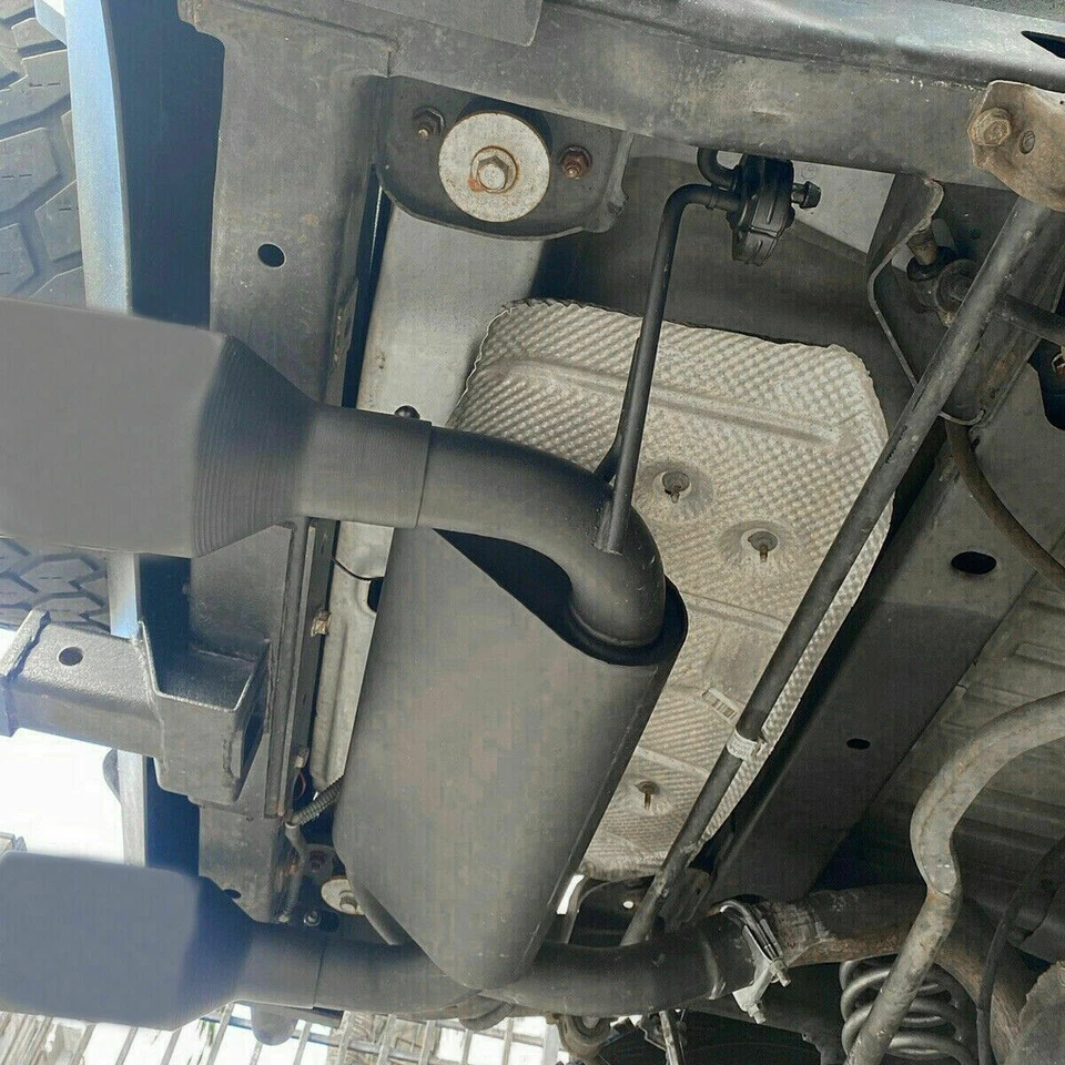 For 07-17 Jeep Wrangler JK 2/4DR Matte Black Dual CatBack Exhaust Muffler System - Image 4 of 4