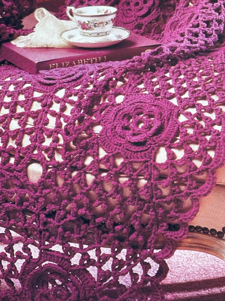 Irish Lace Afghan Victorian Elegance Crochet Pattern Needlecraft Shop - Image 2 of 4