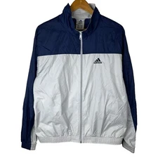 VTG 90s Adidas Jacket Mens Sz M Nylon Windbreaker Track Embroidered Logo Casual