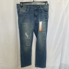 Jag Jeans Women relax patched alex boyfriend Size 10 New