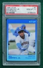 Ken Griffey Jr. rookie card graded PSA 10 Gem Mint 1989 Star #8 White back RC SP